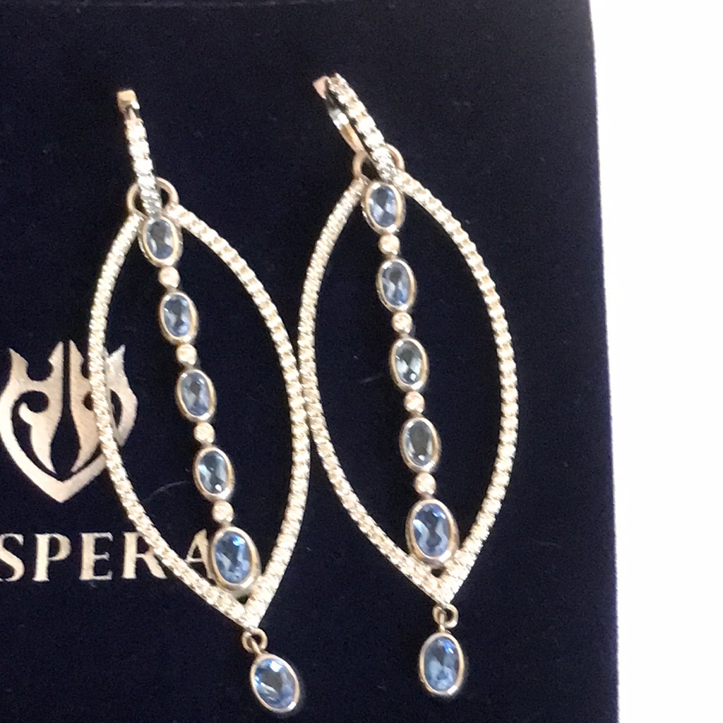Hespera Baroness Tanzanite & White Sapphire Earrings.